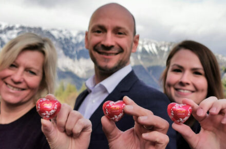 Aufmerksamkeit zum Valentinstag für die Mitarbeiter:innen