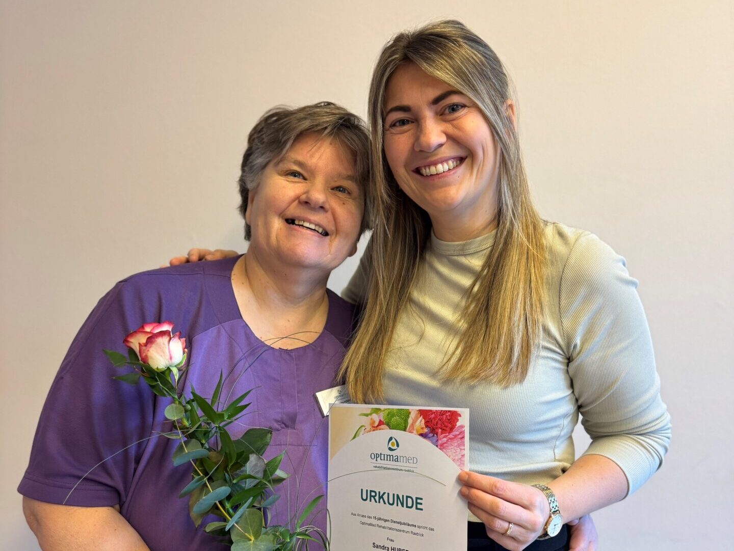 Dienstjubiläum bei OptimaMed Raxblick Dienstjubiläum bei OptimaMed Raxblick