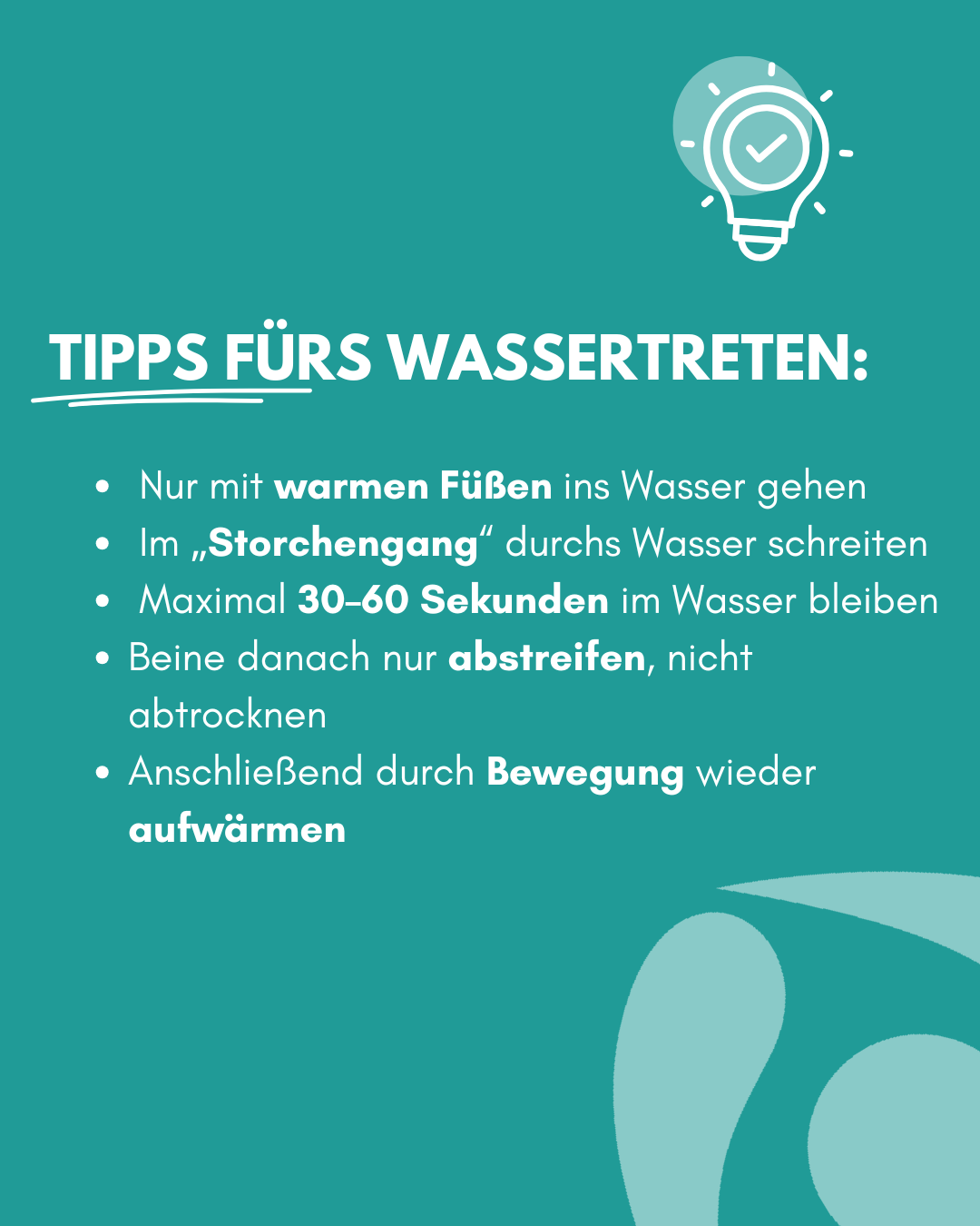 Kneippen – Tipps fürs Wassertreten Kneippen - Tipps fürs Wassertreten