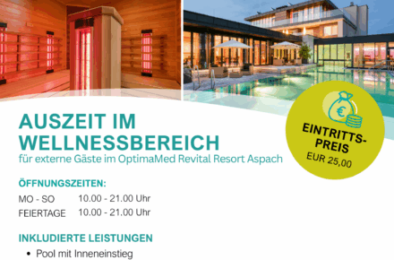 Auszeit im Wellnessbereich des Optimamed Revital Resorts Aspach
